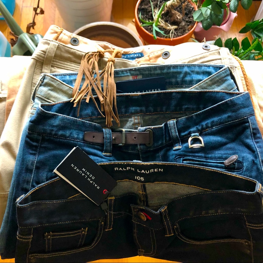 RL 105 Jeans. Size 27.  Black with gold accent marks. Brand new with tags.